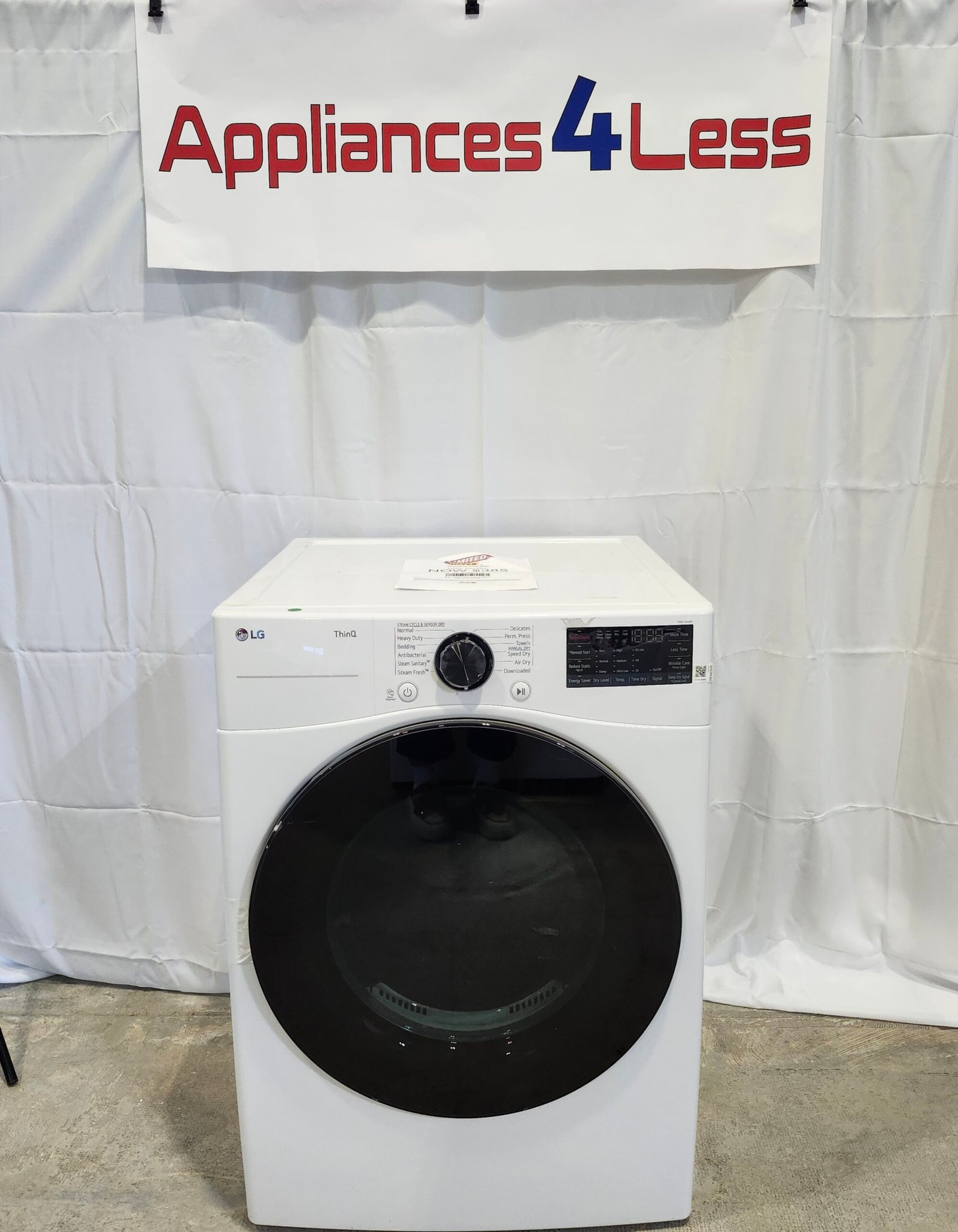 DLEX4080W-1 7.4 cu. ft. Ultra Large Capacity Smart Front Load Energy Star Electric Dryer with Sensor Dry & Steam Technology - Image 1