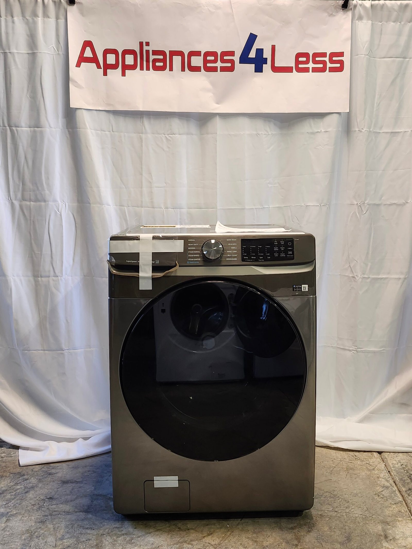 20241107_160701 Samsung 4.5 cu. ft. Smart High-Efficiency Front Load Washer with Super Speed in Platinum - Image 1
